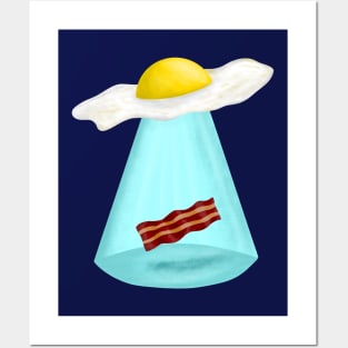 Ufo Egg Abducting Bacon Posters and Art